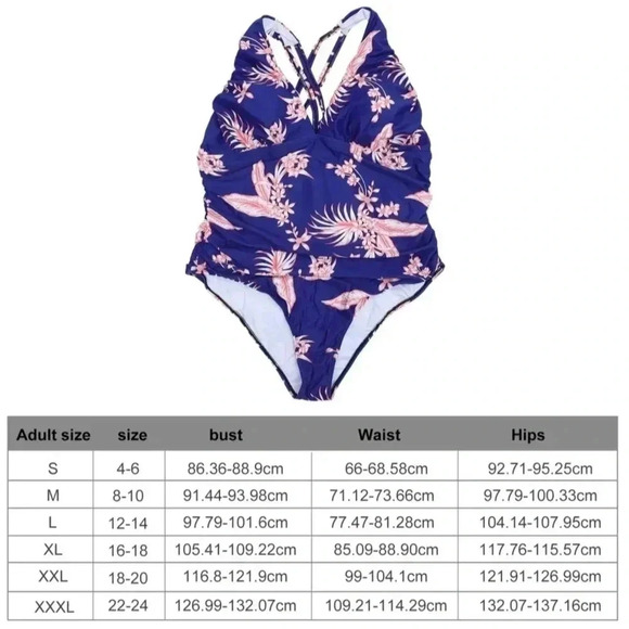 YOU DI AN Tropical One PieceSwimsuit Size XL - Picture 9 of 9